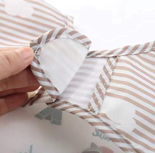 PandaEar Conjunto de 3 Babadores para Desmame com Mangas para Meninas | Babadores Impermeáveis de Manga Longa para Bebês de 6 a 24 Meses | Aventais de Alimentação para Bebês | Babador Completo Anti-Sujeira com Mangas