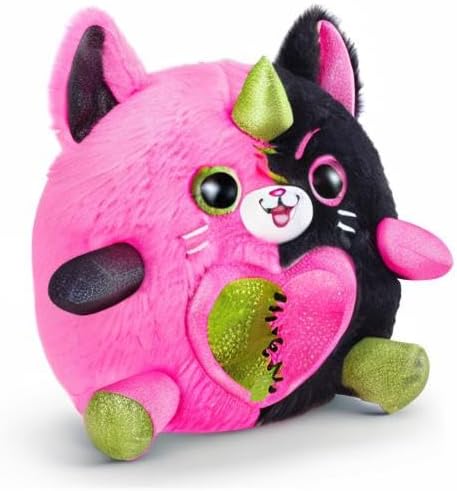 Rainbocorns ZURU Monstercorn Surprise, Gato, da ZURU Surprise Unboxing Brinquedo de pelúcia, presentes de monstros de fantasia para meninas, brincadeira imaginária com acessórios vestíveis (Gato)