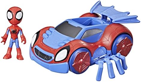 Homem-Aranha e seus amigos incríveis - Figura de ação Marvel Change 'N Go Web-Crawler e Homem-Aranha, veículo 2 em 1, figura de 10 cm, para crianças a partir de 3 anos
