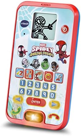 VTech 554403 Homem-Aranha e Seus Amigos Incríveis: Telefone Educativo do Homem-Aranha, Brinquedo Educativo para Desenvolvimento da Linguagem, Adequado para Meninos e Meninas de 2, 3, 4 e 5 Anos, Versão em Inglês, Vermelho