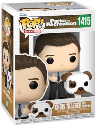 Funko POP! & Buddy: Parks & Recreation - Chris & Champion - Parks and Recreation - Figura de Vinil Colecionável - Ideia de Presente - Produto Oficial - Brinquedos para Crianças e Adultos - Fãs da Série