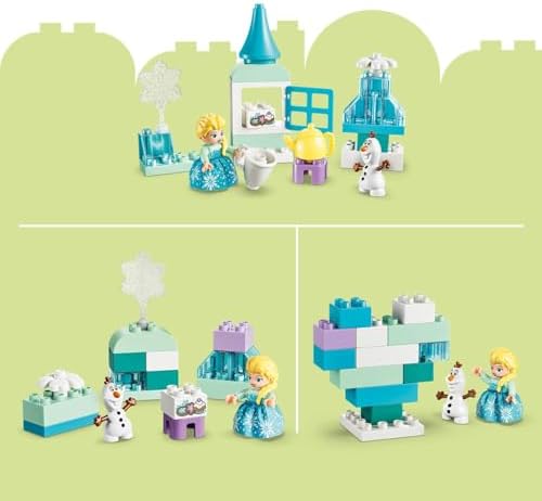 LEGO DUPLO Disney Frozen Caixa Criativa com Elsa e Olaf - Brinquedo Educativo para Desenvolvimento da Coordenação Motora em Crianças - Conjunto Montessori com 2 Figuras - Presente para Meninas e Meninos a partir de 2 Anos - 10462