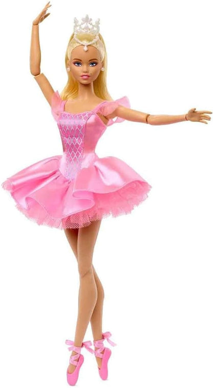 Barbie Boneca Signature Ballet Wishes, boneca colecionável da moda em tutu rosa acetinado com cabelo loiro e embalagem para presente, JBJ10