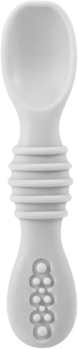 PandaEar Conjunto de 3 Pratos com Ventosa para Bebês, com Colheres, Pratos de Silicone para Crianças, Prato Dividido Inquebrável com Ventosa, Antiderrapante, Atóxico e Livre de BPA (Marrom Acinzentado Cremoso)