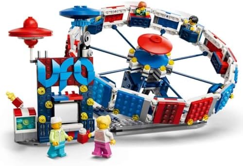 LEGO Creator 3 em 1 Roda-Gigante Icônica - Modelo de Parque Temático que se Transforma em um OVNI ou Carrossel - Decoração DIY para Quarto Infantil - Presente de Aniversário para Meninos e Meninas a partir de 8 Anos - 31389