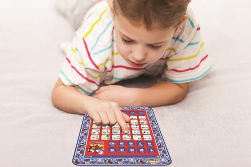 LEXIBOOK, Homem-Aranha e Seus Incríveis Amigos, Tablet Educativo Bilíngue, Brinquedo para aprender o alfabeto, números, palavras, ortografia e música, Inglês/Espanhol, Azul/Vermelho, JCPAD002SPi2