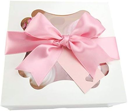 Conjunto de 4 caixas de cupcakes com meias para bebês