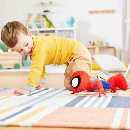 Homem-Aranha e seus Incríveis Amigos Marvel Dança e Rasteja - Brinquedo de Pelúcia Interativo com Sons, Brinquedo Falante do Homem-Aranha para Crianças