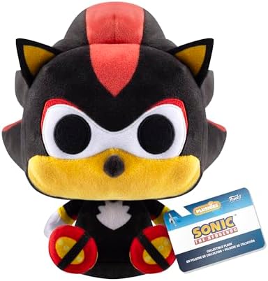 Funko Pop! Pelúcia: Sonic the Hedgehog - Shadow - Sonic the Hedgehog - Brinquedo de Pelúcia Colecionável - Ideia de Presente de Aniversário - Produto Oficial - Pelúcia para Crianças, Adultos e Namoradas