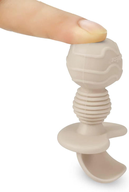 PandaEar Conjunto de 6 colheres e garfos de silicone para introdução alimentar de bebês | Talheres infantis para bebês que desejam se alimentar sozinhos | Design antiengasgo para introdução alimentar guiada pelo bebê a partir de 3 meses