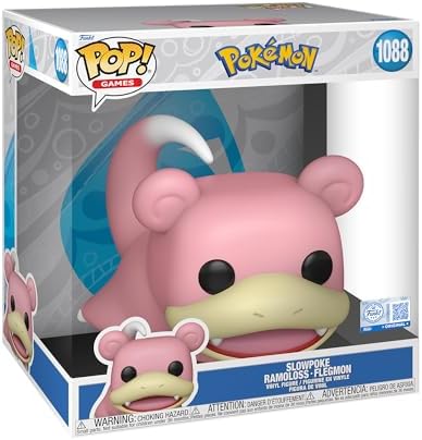 Funko Pop! Jumbo: Pokémon - Slowpoke - Figura de Vinil Colecionável - Ideia de Presente - Produto Oficial - Brinquedos para Crianças e Adultos - Fãs de Jogos - Figura para Colecionadores e Exibição