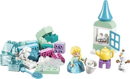 LEGO DUPLO Disney Frozen Caixa Criativa com Elsa e Olaf - Brinquedo Educativo para Desenvolvimento da Coordenação Motora em Crianças - Conjunto Montessori com 2 Figuras - Presente para Meninas e Meninos a partir de 2 Anos - 10462