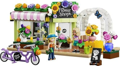 LEGO Friends Loja de Flores Criativa - Brinquedo em Miniatura com Flores Artificiais, Buquês, 2 Mini Bonecas, Bicicleta e Acessórios - Presente de Aniversário para Meninas a partir de 7 Anos - 42693