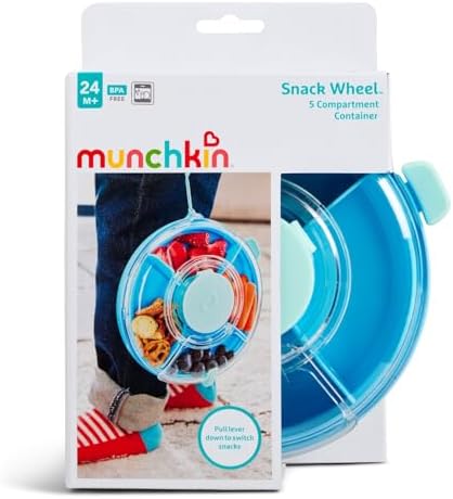 Recipiente para Lanches Munchkin Snack Wheel™ com 5 Compartimentos | Azul