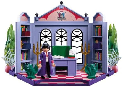 Playmobil | Monster High™ | Escritório da Bloodgood | Conjunto de Escritório com a Diretora Sem Cabeça, Mesa, Relíquias e Teias de Aranha que Brilham no Escuro | Para Fãs a Partir de 5 Anos | 72143
