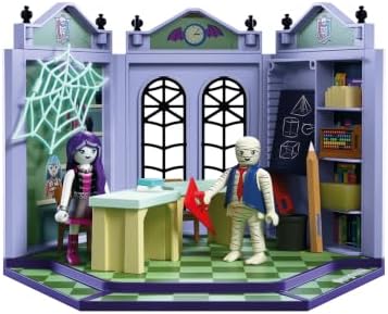 Playmobil | Monster High™ | Sala de Aula Monster High | Conjunto de Sala de Aula com Sr. Mummy, Spectra Vondergeist, Lousa e Teia de Aranha que Brilha no Escuro | Para Fãs a Partir de 5 Anos | 72145