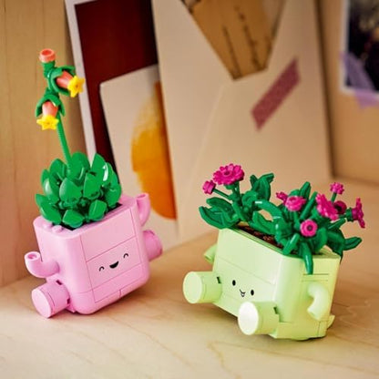 LEGO Botanicals Plantas de Balanço - Conjunto de Flores Artificiais - Inclui 2 Plantas Artificiais e 2 Vasos em Tons Pastel para Decoração de Quarto - Ideia de Presente DIY para Meninas a partir de 9 Anos e Adultos - 11506