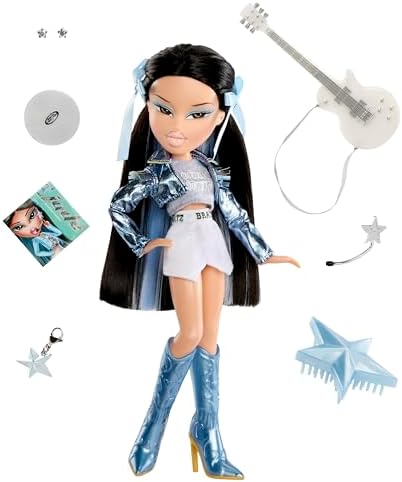 Bratz Pop Starz Jade - Boneca Fashion com Pingente Colecionável, Roupa e Acessórios Musicais