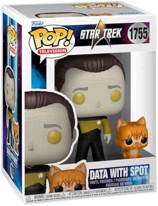 Funko Pop! & Buddy: Star Trek: A Nova Geração – Tenente Data de Comunicações com Spot - Star Trek: A Nova Geração - Figura de Vinil Colecionável - Ideia de Presente - Produto Oficial - Brinquedos para Crianças e Adultos