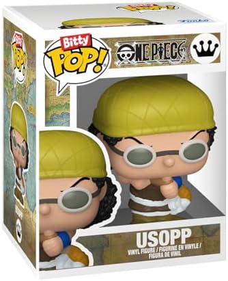 Funko Bitty Pop! One Piece - Usopp - Pacote com 4 - 1/6 de chance de encontrar a variante rara Chase e uma mini figura surpresa - Colecionável de 2,2 cm (0,9 polegadas) - Inclui suporte expositor empilhável