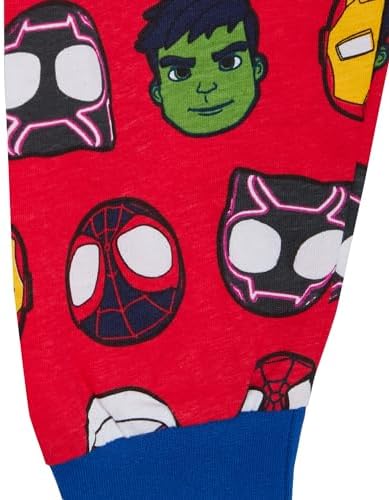 Pijama Infantil do Homem-Aranha e Seus Incríveis Amigos, Conjunto com Hulk, Homem de Ferro, Pantera Negra, Gwen Stefani e Miles Morales