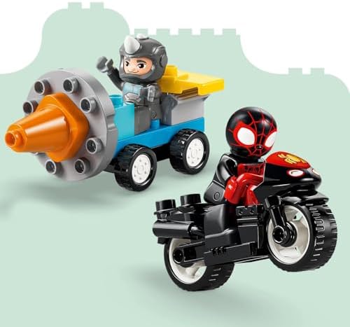 LEGO DUPLO Marvel Team Spidey Webquarters - Brinquedo Educativo para Desenvolvimento da Coordenação Motora em Crianças - Conjunto Montessori - Presente para Meninos a partir de 2 Anos e Fãs do Homem-Aranha e seus Incríveis Amigos - 10464
