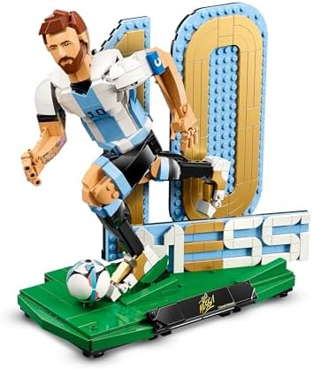 LEGO Editions Lionel Messi – Brinquedo Lenda do Futebol - Kit de Modelo 3D para Exibição - Decoração DIY para Quarto Infantil - Presente para Meninos e Meninas a partir de 12 Anos e Fãs de Esportes Adultos - 43015
