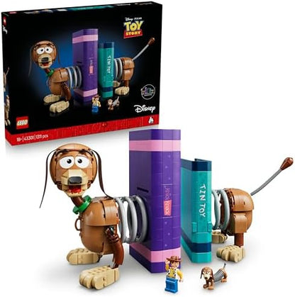 LEGO | Disney Pixar Toy Story Slinky Dog - Conjunto de Construção Decorativo para Estante de Livros para Adultos - Inclui Minifigura do Woody e Figura de Dachshund - Presente Nostálgico para Fãs - 43301