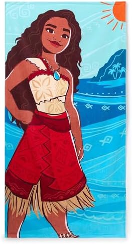 Toalha de praia oficial da Disney Store, estampa do Mickey Mouse em todas as cores, algodão macio, secagem rápida, ideal para piscina e banho infantil, 150 cm de altura x 74 cm de largura.