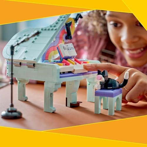 LEGO Creator 3 em 1 Piano Musical Decorativo com Brinquedo de Gato - Kit de Modelo Retrô que se Transforma em Rádio ou Toca-Discos - Decoração DIY para Quarto Infantil - Presente de Aniversário para Meninas e Meninos a partir de 9 Anos - 31392