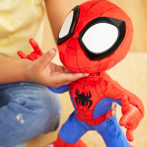 Homem-Aranha e seus Amigos Incríveis F6722 Marvel Homem-Aranha Dançando e Gatinho Brinquedo de Pelúcia Interativo Versão Espanhola