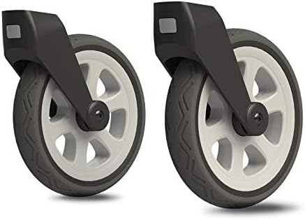 Joolz Day²/³/+ - Rodas giratórias todo-o-terreno - Acessório para carrinho de passeio - Ultraleve - Função giratória e de bloqueio - À prova de furos - Prata