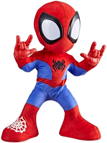 Homem-Aranha e seus Incríveis Amigos Marvel Dança e Rasteja - Brinquedo de Pelúcia Interativo com Sons, Brinquedo Falante do Homem-Aranha para Crianças