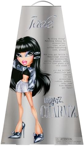 Bratz Charmz Jade - Boneca Fashion com Pulseira de Berloques Colecionável, Inclui Roupa e Acessórios, Vem em uma Embalagem Ideal para Exibição, Personalize e Colecione