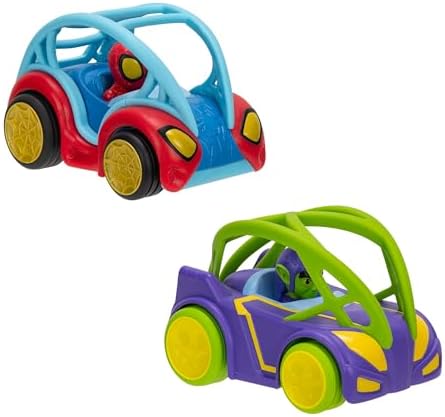 Homem-Aranha e seus Incríveis Amigos Marvel Homem-Aranha vs. Duende Verde Power Rollers - Dois veículos de 15 cm com motores de fricção que giram 360 graus