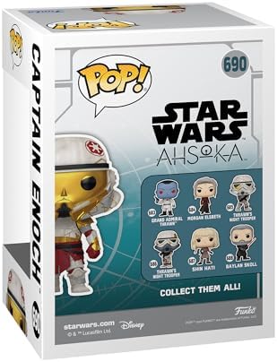 Funko Pop! Star Wars: Ahsoka - Capitão Enoch - Exclusivo da Amazon - Figura de Vinil Colecionável - Ideia de Presente - Produto Oficial - Brinquedos para Crianças e Adultos - Figura para Colecionadores e Exibição