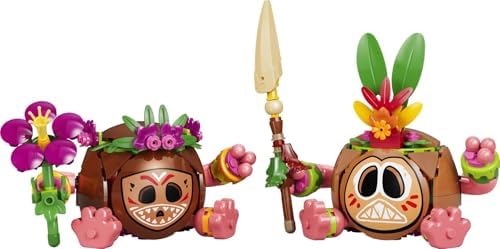 LEGO | Disney Moana Kakamora - Brinquedo com 2 figuras de vasos de flores artificiais para decoração de quarto infantil - Presente para meninas a partir de 9 anos e fãs do filme - 43293