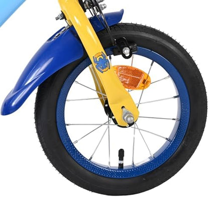 Bicicleta infantil Volare Marvel Homem-Aranha e Amigos Incríveis | Idade 3-5 anos | Roda de 12 polegadas | 2 freios de mão (dianteiro e traseiro), rodinhas de apoio removíveis e refletores nos pedais | Selim ajustável | Presente para meninos e meninas