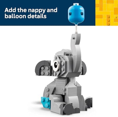 LEGO Elefante Bebê no Céu - Conjunto de Construção para Adultos - Kit de Modelo com Figura de Animal e Acessórios para Decoração de Quarto - Ideia de Presente para Recém-Nascido - 40814
