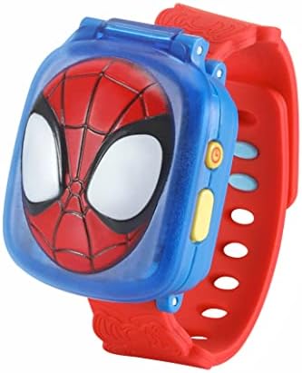 Relógio de Aprendizagem VTech 554303 Homem-Aranha e Seus Amigos Incríveis: Relógio Educativo do Homem-Aranha, Brinquedo para Meninos e Meninas de 2, 3, 4 e 5 Anos, Vermelho