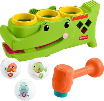 Fisher-Price Brinquedo para Bebês: Rolligator Sentado e Batente, Atividade de Engatinhar com Martelo e 3 Bolas para Desenvolvimento Infantil a partir de 9 Meses, JLB94