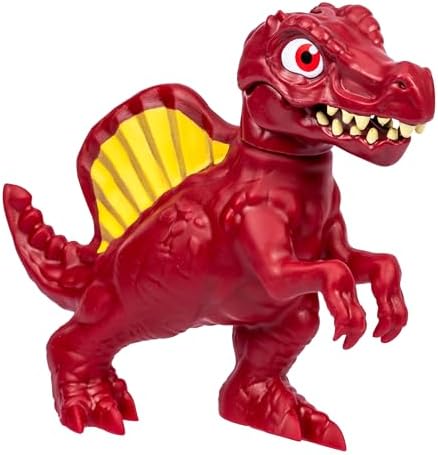 Heróis de Goo Jit Zu Jurassic World Rebirth Dino Rampage Spinosaurus, Super Macio e Elástico, com Mandíbulas Mordedoras em Ação de Ataque