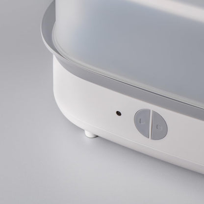 Tommee Tippee Esterilizador a vapor elétrico Supersteam para mamadeiras, elimina vírus e 99,9% das bactérias, ciclo de esterilização de 5 minutos, branco.