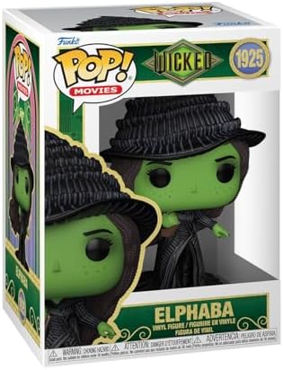 Funko POP! Filmes: Wicked: Para o Bem - Elphaba - Wicked - Figura de Vinil Colecionável - Ideia de Presente - Produto Oficial - Brinquedos para Crianças e Adultos - Fãs de Filmes - Figura para Colecionadores e Exibição