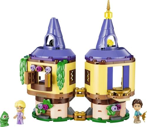 LEGO | Mini Torre da Rapunzel da Disney - Conjunto Enrolados com 2 Mini Bonecas, Figura do Pascal, Acessórios e Cadeado - Presente para Meninas a partir de 5 Anos e Fãs do Filme - 43294