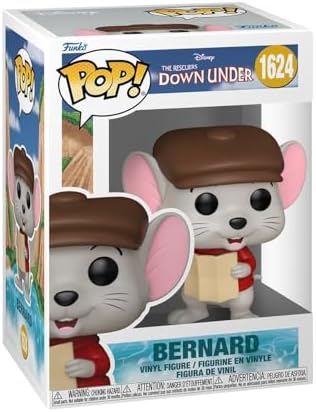 Funko Pop! Disney: Bernardo e Bianca na Austrália 35º Aniversário - Bernardo - Os Resgatadores - Figura Colecionável de Vinil - Ideia de Presente - Produto Oficial - Brinquedos para Crianças e Adultos - Fãs de Filmes - Figura para Colecionadores