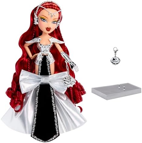 BRATZ Boneca de Coleção Bratzaversary Gaia – Boneca colecionável de 25º aniversário com roupa, acessórios, embalagem de exibição e suporte para boneca.