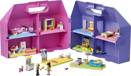 LEGO Mala de Bonecas Criativa Friends - Brinquedo de Viagem com Casa de 8 Cômodos, 2 Mini Bonecas e Acessórios - Ideia de Presente de Aniversário para Meninas a partir de 6 Anos - 42697