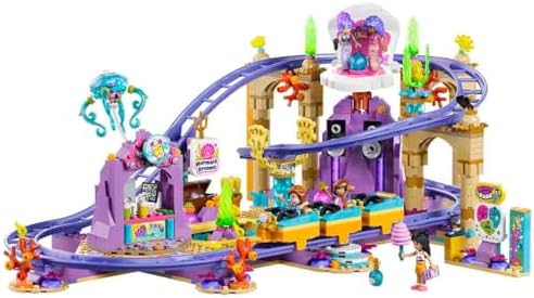 LEGO Friends Montanha-Russa da Sereia - Brinquedo Interativo com 3 Carrinhos, Loja, 5 Mini Bonecas e Acessórios - Ideia de Presente de Aniversário para Meninas a partir de 8 Anos - 42703
