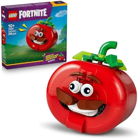 LEGO Fortnite Tomatohead - Figura Interativa com Restaurante Interno - Decoração para Quarto ou Mesa Infantil - Presente Gamer para Meninos, Meninas e Fãs a partir de 10 Anos - 77079
